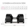 Čelične podesive bučice EASY 2–24kg – profesionalni multifunkcionalni tegovi sa sigurnosnim zaključavanjem