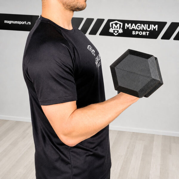 Jednoručni gumirani HEX šestougaoni tegovi – bučice za profesionalni trening