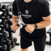 V ručka za triceps i kros mašine – hrom / guma