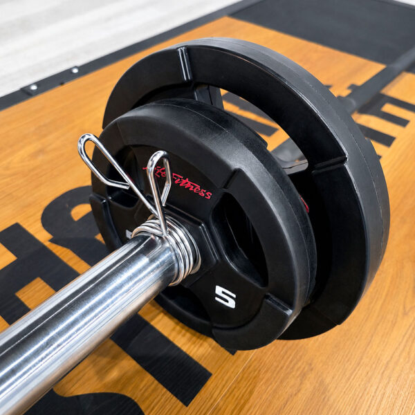 Olimpijska šipka za tegove 20kg 220cm – profesionalna crna šipka za trening snage i CrossFit