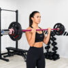 Aluminijumska šipka za tegove 10kg 180cm Pink – lagana olimpijska trening šipka za žene i početnike